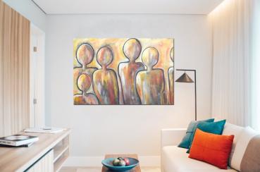 Abstract painting Figurative living room people - 1433